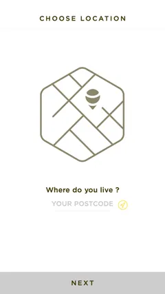 Saisie du code postal avec carte hexagonale