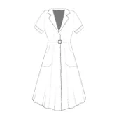 Patron Adèle — robe portefeuille manches courtes col cranté