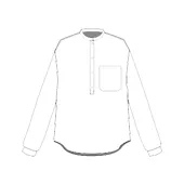 Patron Alphonse — chemise col mao manches longues avec poche poitrine